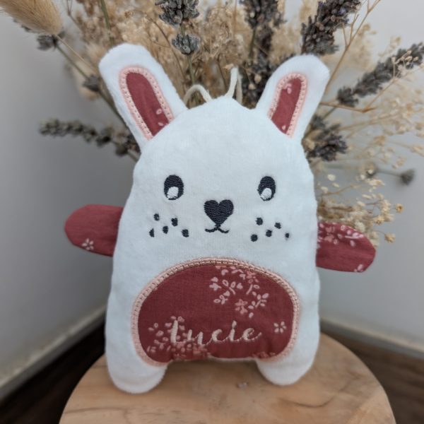 Déco personnalisée - Mini Lapin Souvenir en Tissu de Bébé